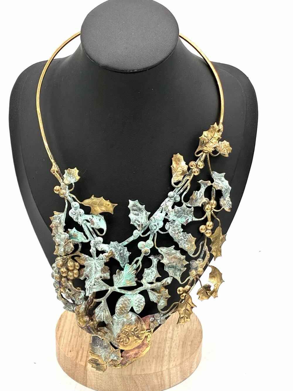Sun Dancing Portland Oregon Art Jewelry Mixed Metal Botanical Cherub Necklace